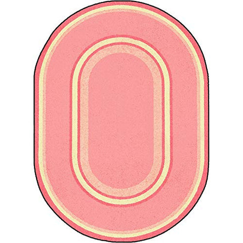 Joy Carpets Kid Essentials Ripples Misc Sold Color Area Rugs, 64-Inch by 92-Inch by 0.36-Inch, Pretty Pink
