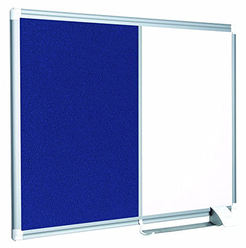 MasterVision NewGen Combo Board Magnetic Dry-Erase and Blue Felt 48 Inches x 72 Inches Aluminum Frame