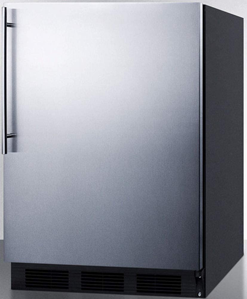 Summit FF63BKBISSHV 24&#34; Compact Refrigerator in Stainless Steel