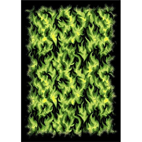 Joy Carpets Kaleidoscope Inferno Whimsical Area Rugs, 64-Inch by 92-Inch by 0.36-Inch, Green