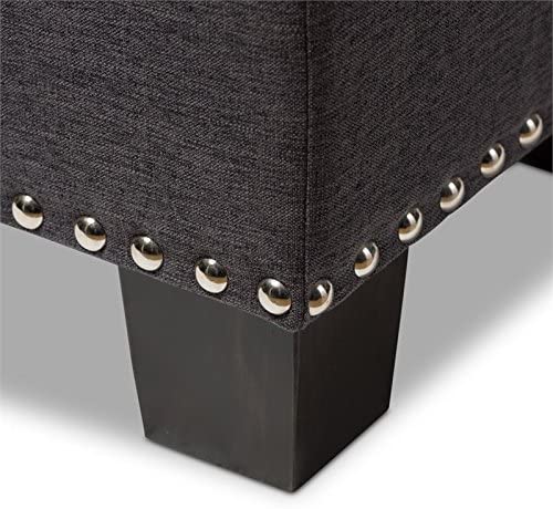 Baxton Studio Hannah Storage Bench in Dark Gray