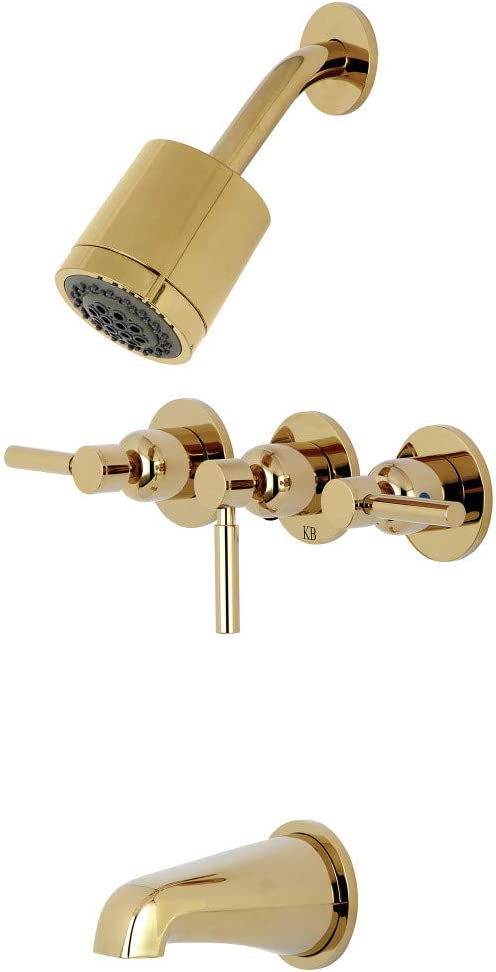 Kingston Brass KBX8132DL Concord Tub and Shower Faucet, Polished Brass