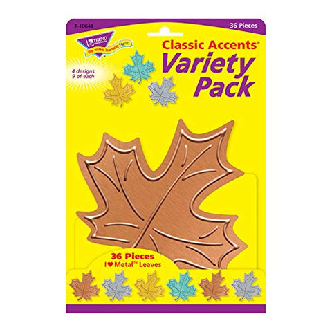 Trend I Metal Leaves Classic Accents Variety Pack, 36 ct