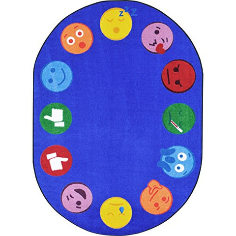 Joy Carpets 1940DD Emoji Edge Childrens Rugs, DD, Multicolor