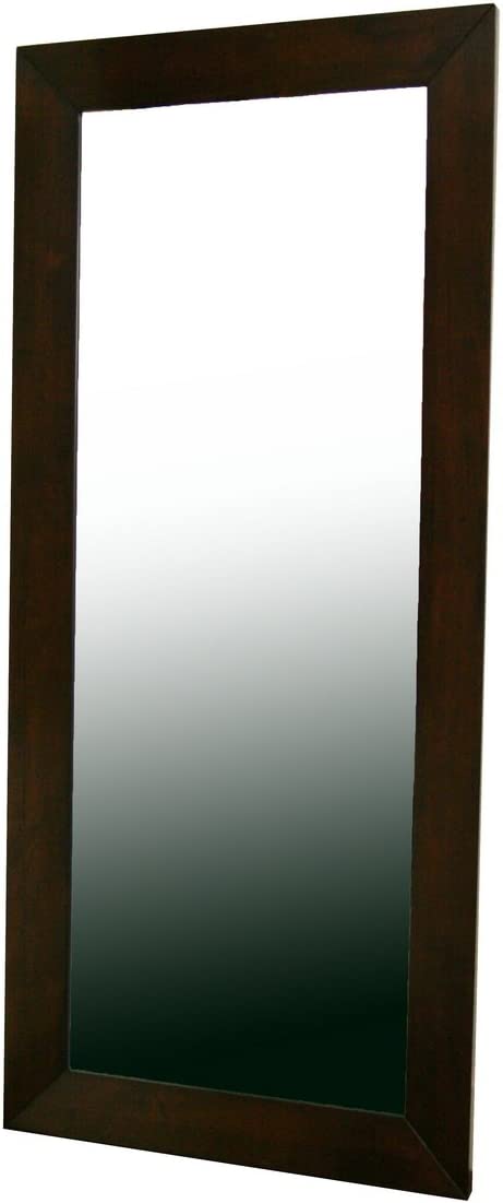 Baxton Studio Doniea Dark Brown Wood Frame Modern Mirror, Rectangle