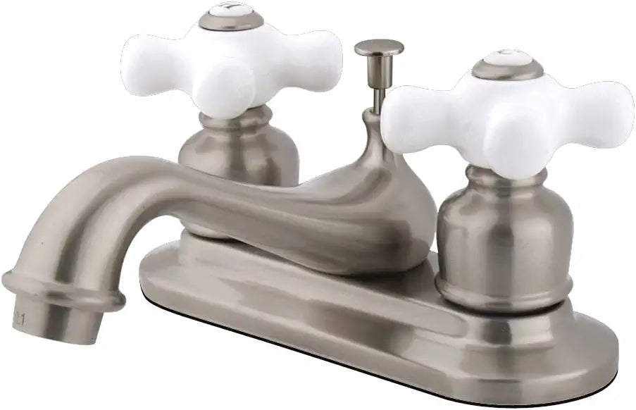 Kingston Brass GKB601PX Restoration 4-Inch Centerset Lavatory Faucet with Retail Pop-Up, 4-1/2 inch in Spout Reach, Polished Chrome