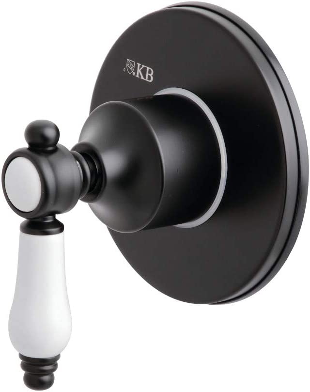 Kingston Brass KS3030BPL Bel-Air Three-Way Diverter Valve with Trim Kit, Matte Black