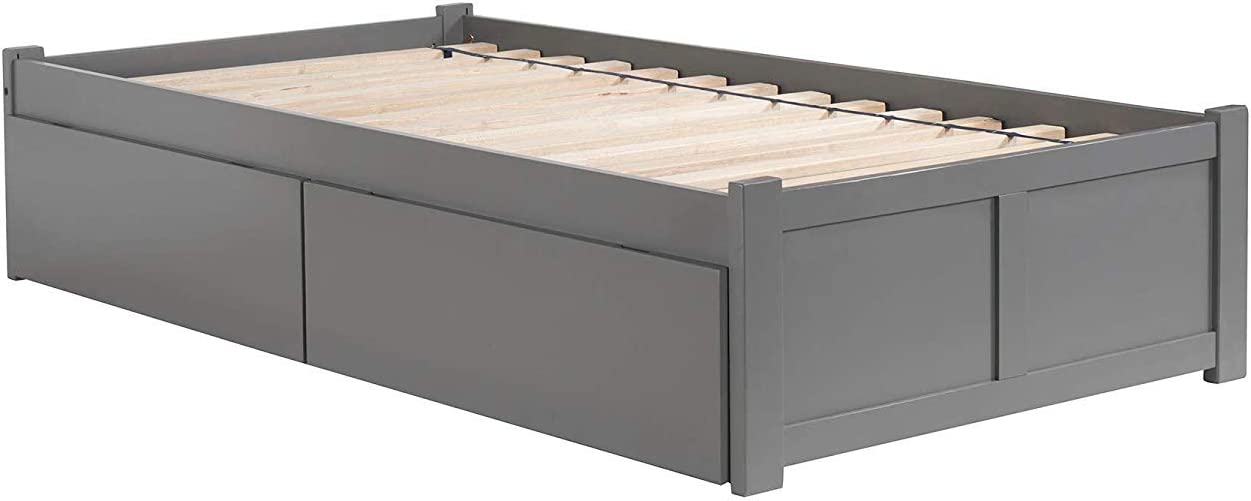 AFI Concord Platform 2 Urban Bed Drawers, Queen, Grey