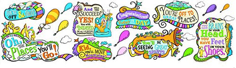 Eureka Classroom Supplies Back to School Dr. Seuss Teacher Calendar Bulletin Board Set, 122 pcs