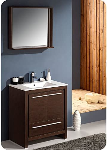 Fresca Allier 30" Wenge Brown Modern Bathroom Cabinet