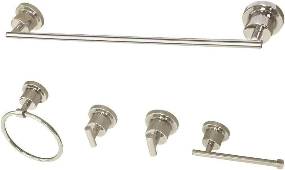 Kingston Brass BAH8212478PN Concord Bathroom Hardware Set, Polished Nickel