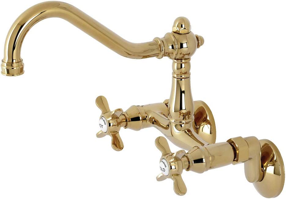 Kingston Brass KS3222BEX Essex Kitchen Faucet, Polished Brass