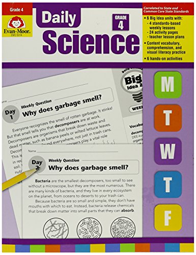 EVAN-MOOR 5014 Daily Science/Grade 4, 0.5&#34; Height, 8.5&#34; Width, 11&#34; Length