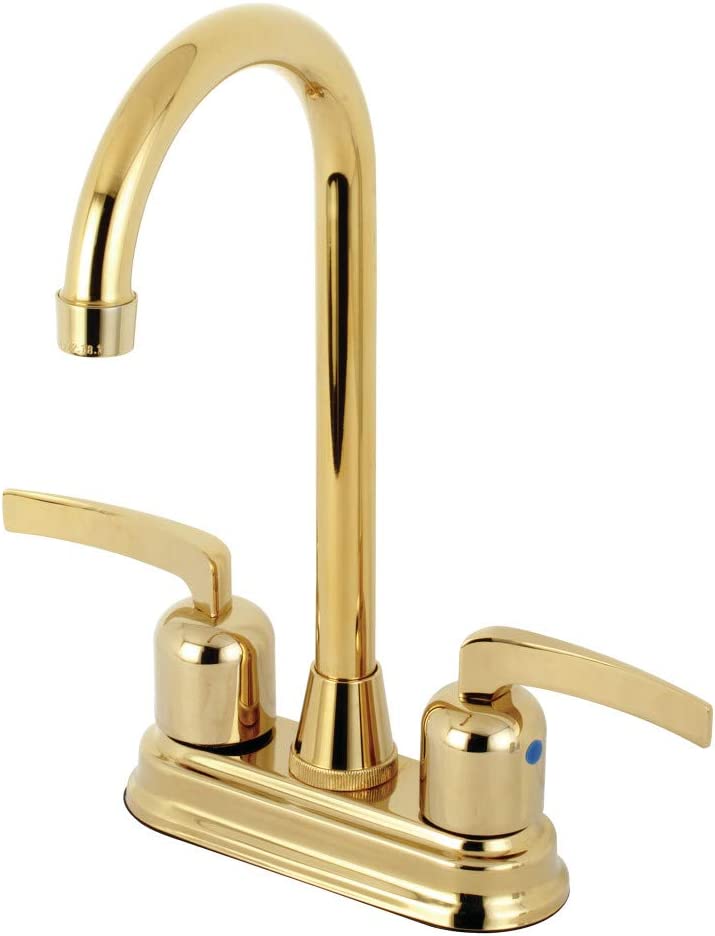 Kingston Brass KB8492EFL Centurion Bar Faucet, Polished Brass