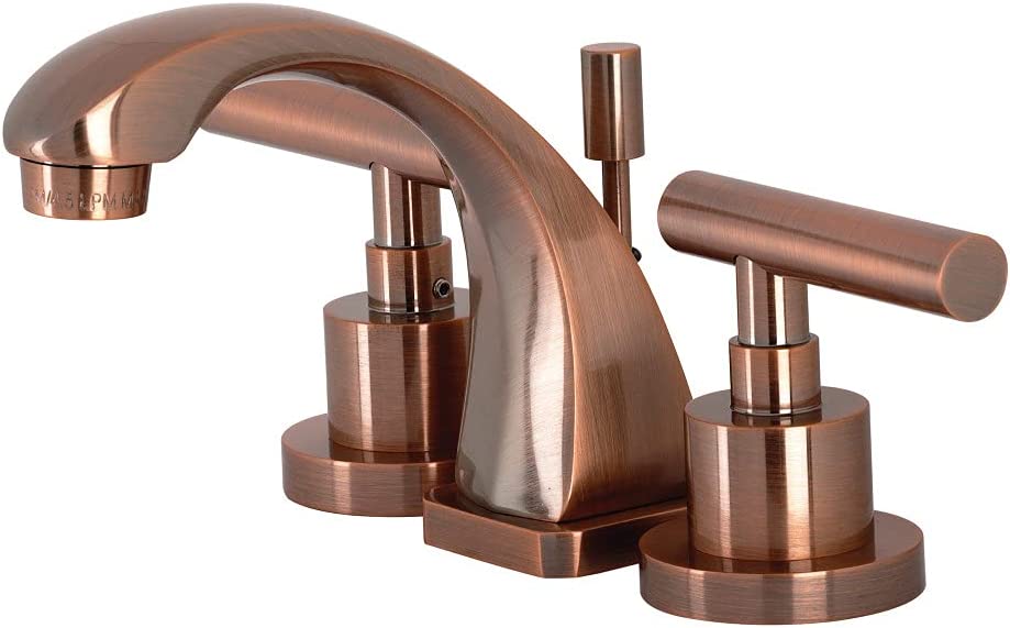 Kingston Brass KS494CMLAC Manhattan Widespread Bathroom Faucet, Antique Copper