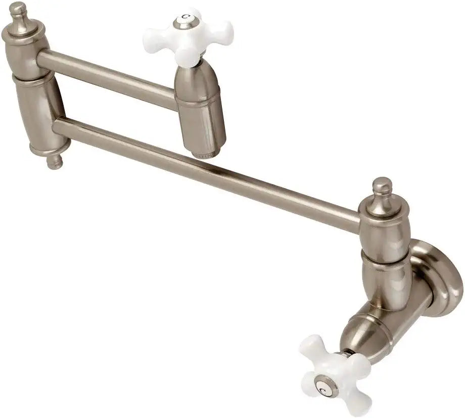 Kingston Brass KS3108PX Restoration Pot Filler, Brushed Nickel