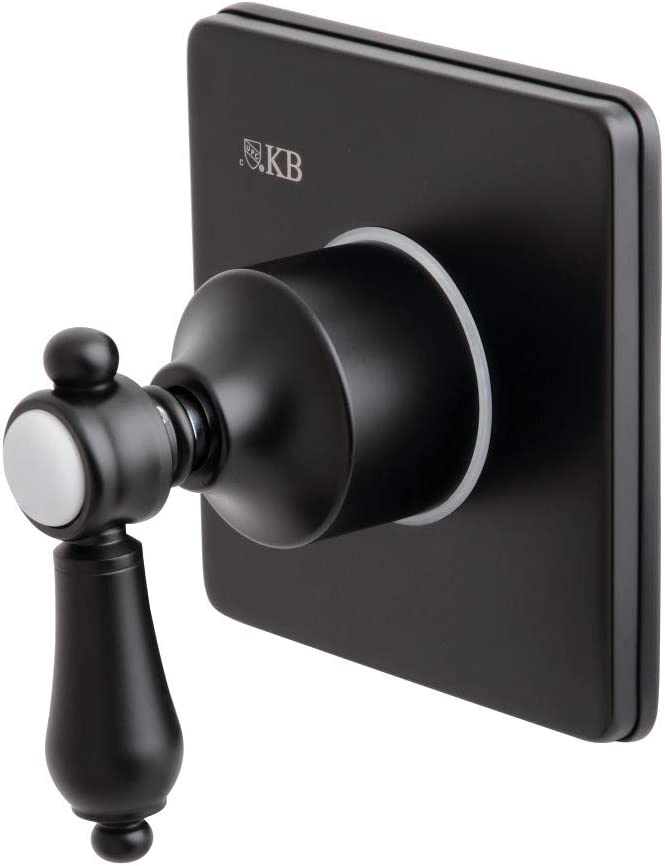 Kingston Brass KS3040BAL Heirloom Three-Way Diverter Valve with Trim Kit, Matte Black