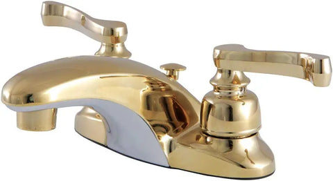 Kingston Brass KB622FL Magellan 4&#34; Centerset Bathroom Faucet, Polished Brass