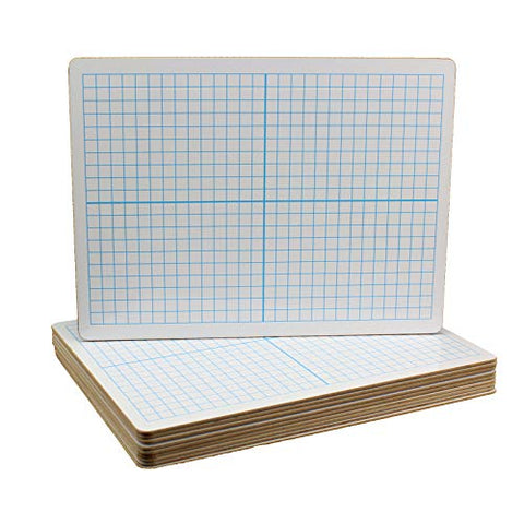 Flipside FLP11200 X Y Axis Dry Erase Board, Dual Sided, 9&#34; Width, 12&#34; Length (Pack of 12)