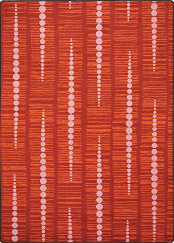 Joy Carpets Kid Essentials Recoil Teen Area Rugs, 92-Inch by 129-Inch by 0.36-Inch, Red
