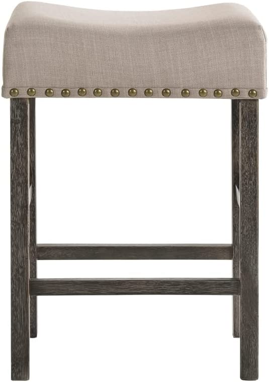 ACME Furniture Martha II Counter Height Stool, Weathered Gray