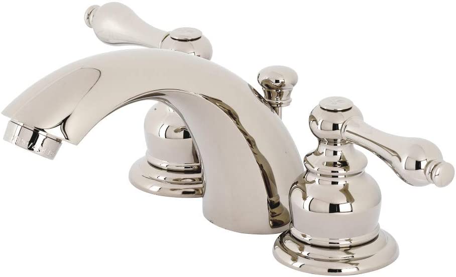 Kingston Brass KB946ALPN Victorian Mini-Widespread Bathroom Faucet, Polished Nickel