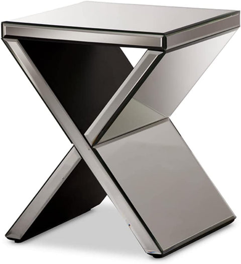 Baxton Studio Morris Modern and Contemporary Hollywood Regency Glamour Style Accent Side Table