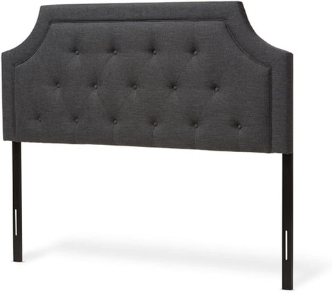 Baxton Studio Mars Modern and Contemporary Dark Grey Fabric Queen Size Headboard