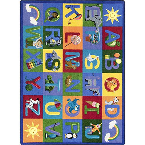 Joy Carpets Learning Letter Sounds Childrens Rugs D Multicolor