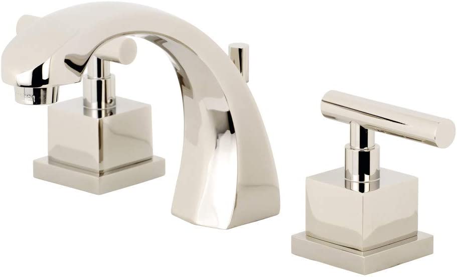 Kingston Brass KS4986CQL Claremont Widespread Bathroom Faucet, Polished Nickel