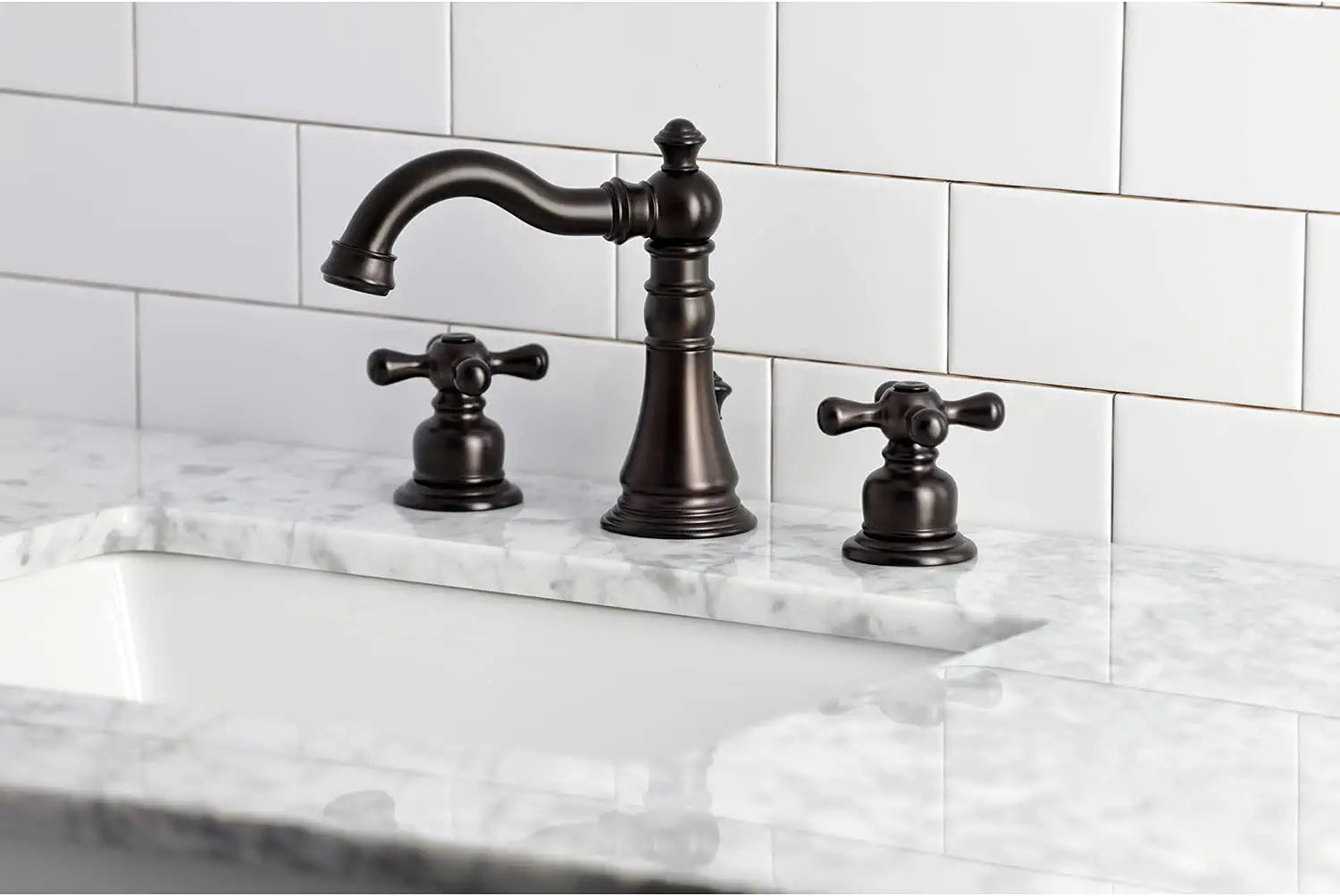 Kingston Brass FSC1975AX American Classic Widespread Bathroom Faucet, Oil Rubbed Bronze