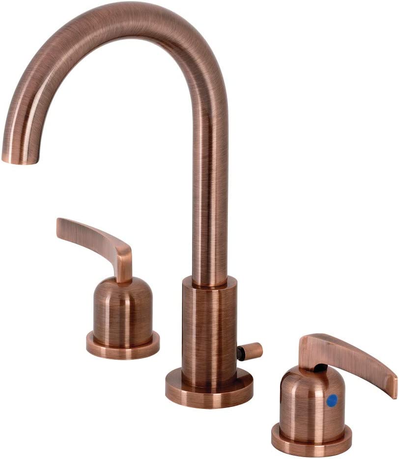 Kingston Brass FSC892EFLAC Centurion Widespread Bathroom Faucet, Antique Copper