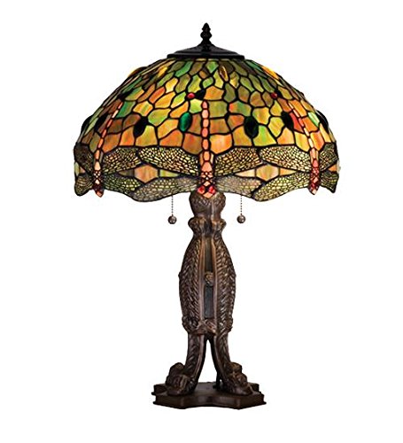 24.5InchH Tiffany Hanginghead Dragonfly Table Lamp