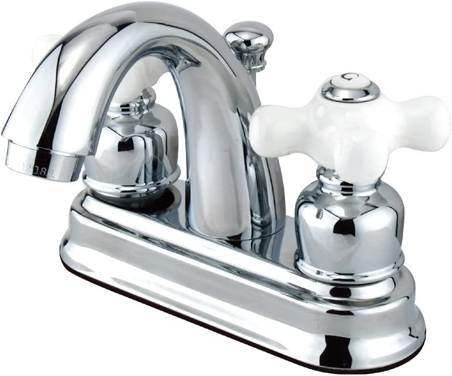 Kingston Brass KB5612PX Restoration 4-Inch Centerset Lavatory Faucet, Polished Brass