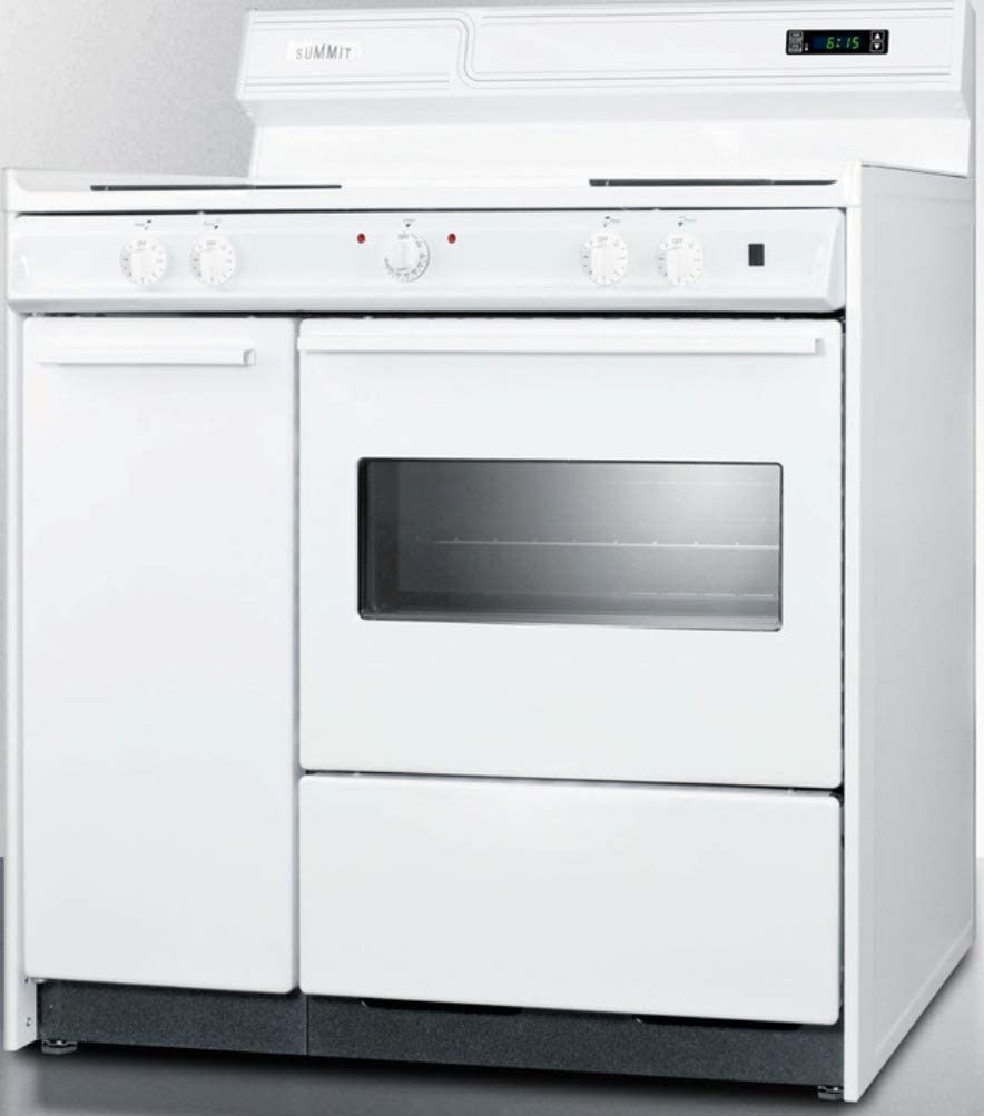 Summit WEM430KW Kitchen Electric Cooking Range, White