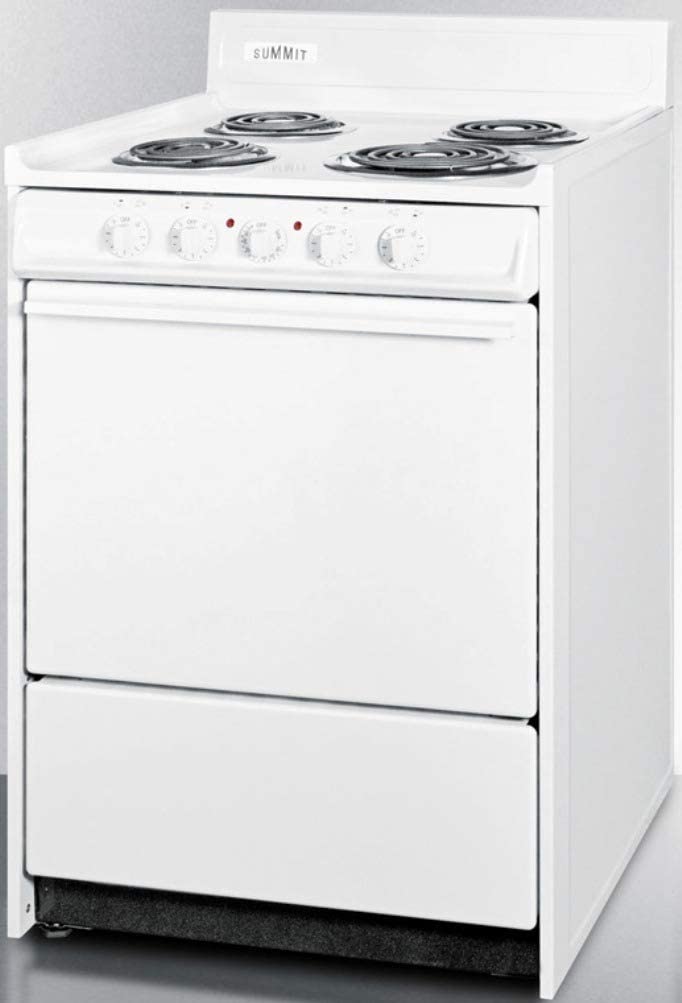 Summit WEM610 Kitchen Electric Cooking Range, White