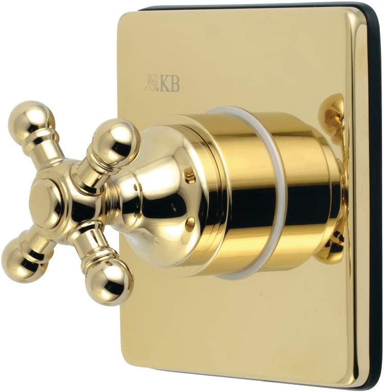 Kingston Brass KS3042BX Three-Way Diverter Valve with Trim Kit, Polished Brass