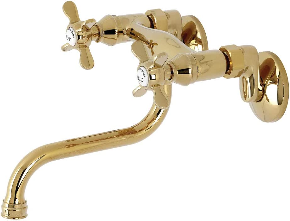 Kingston Brass KS116PB Essex Bathroom Faucet, Polished Brass