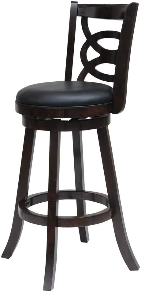 Boraam Siena 24&#34; Swivel Counter Stool in Cappuccino Finish