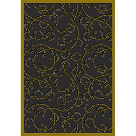 Joy Carpets Kaleidoscope Rodeo Whimsical Area Rugs, 92-Inch by 129-Inch by 0.36-Inch, Federal Blue