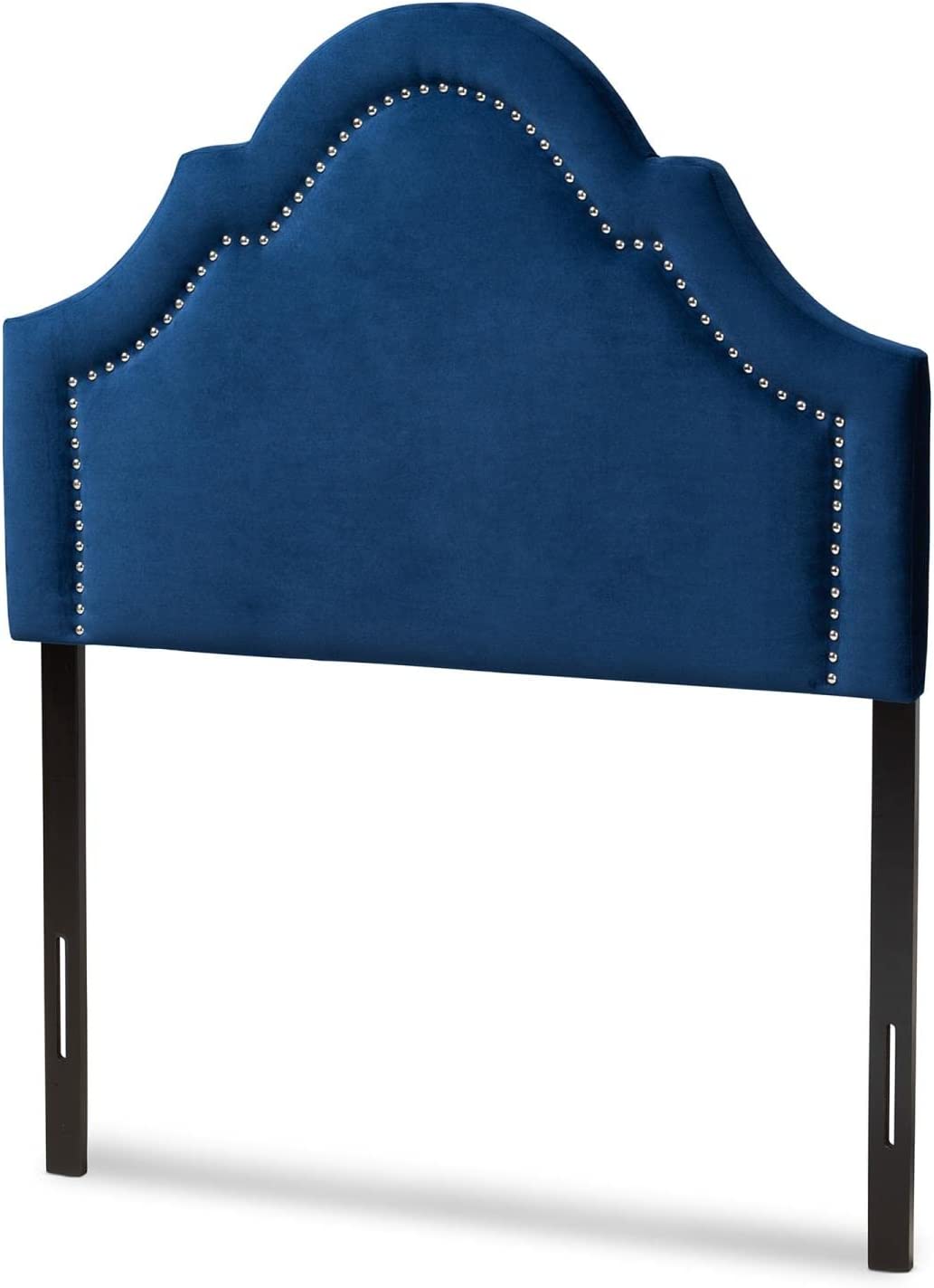 Baxton Studio Rita Modern and Contemporary Navy Blue Velvet Fabric Upholstered Twin Size Headboard