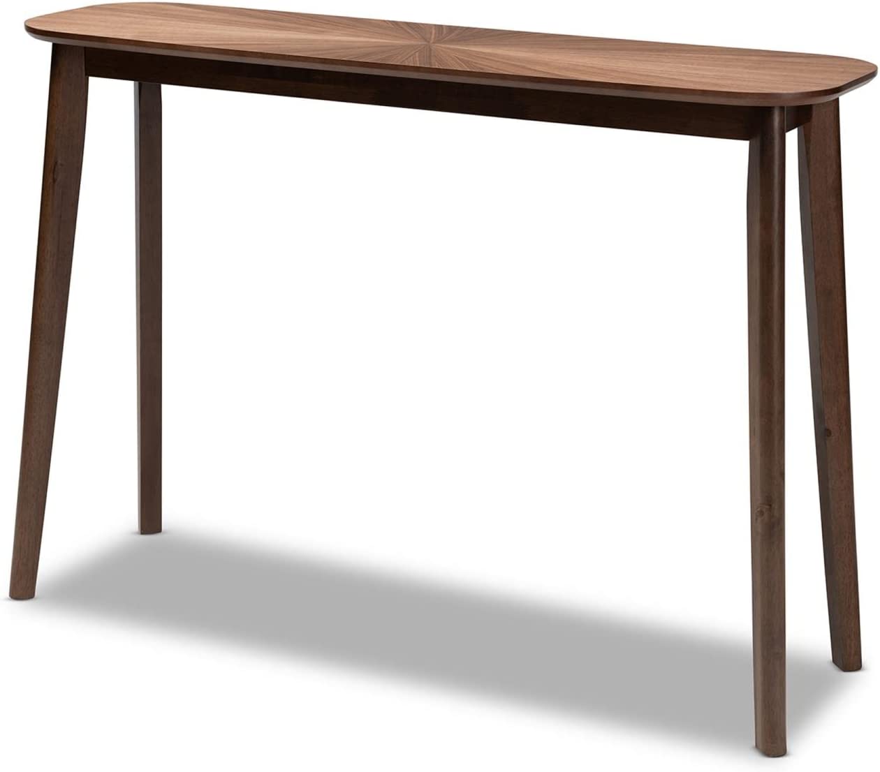 Baxton Studio Wendy Mid-Century Modern Walnut Finished Wood Console Table