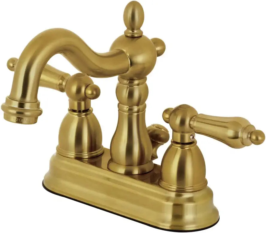 Kingston Brass KB1607AL 4 in. Centerset Bathroom Faucet, Brushed Brass