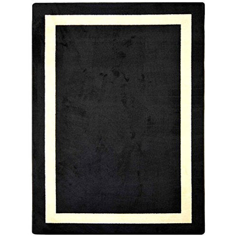 Joy Carpets Portrait Solid Colored Area Rug, Onyx, 5&#39;4&#34; Round