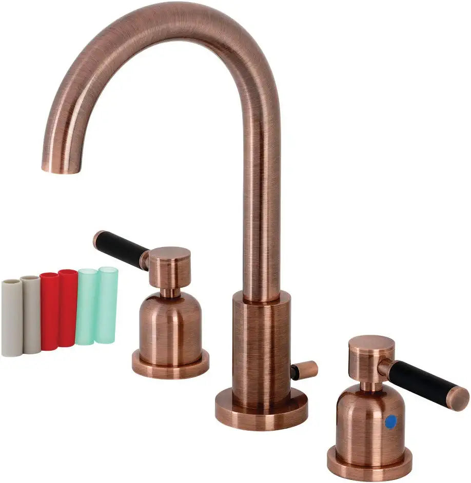 Kingston Brass FSC892DKLAC Kaiser Widespread Bathroom Faucet, Antique Copper