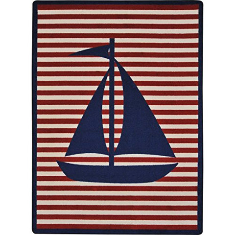 Joy Carpets 1903D-01 Following Seas Childrens Rugs, D, Blue