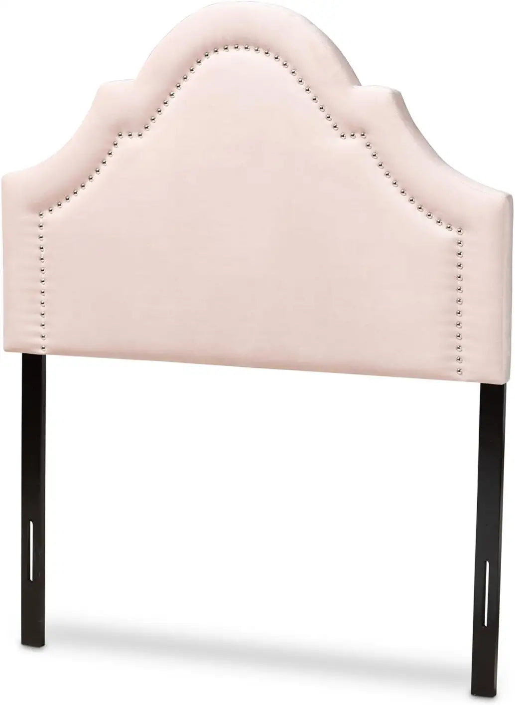 Baxton Studio Rita Modern and Contemporary Light Pink Velvet Fabric Upholstered Twin Size Headboard