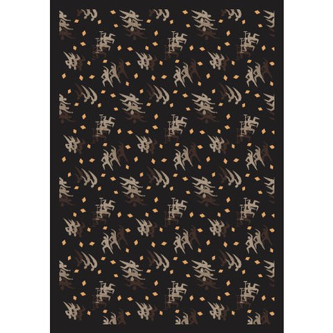 Joy Carpets Sports Fan Fitness Zone Sports Area Rugs, 64-Inch by 92-Inch by 0.36-Inch, Charcoal