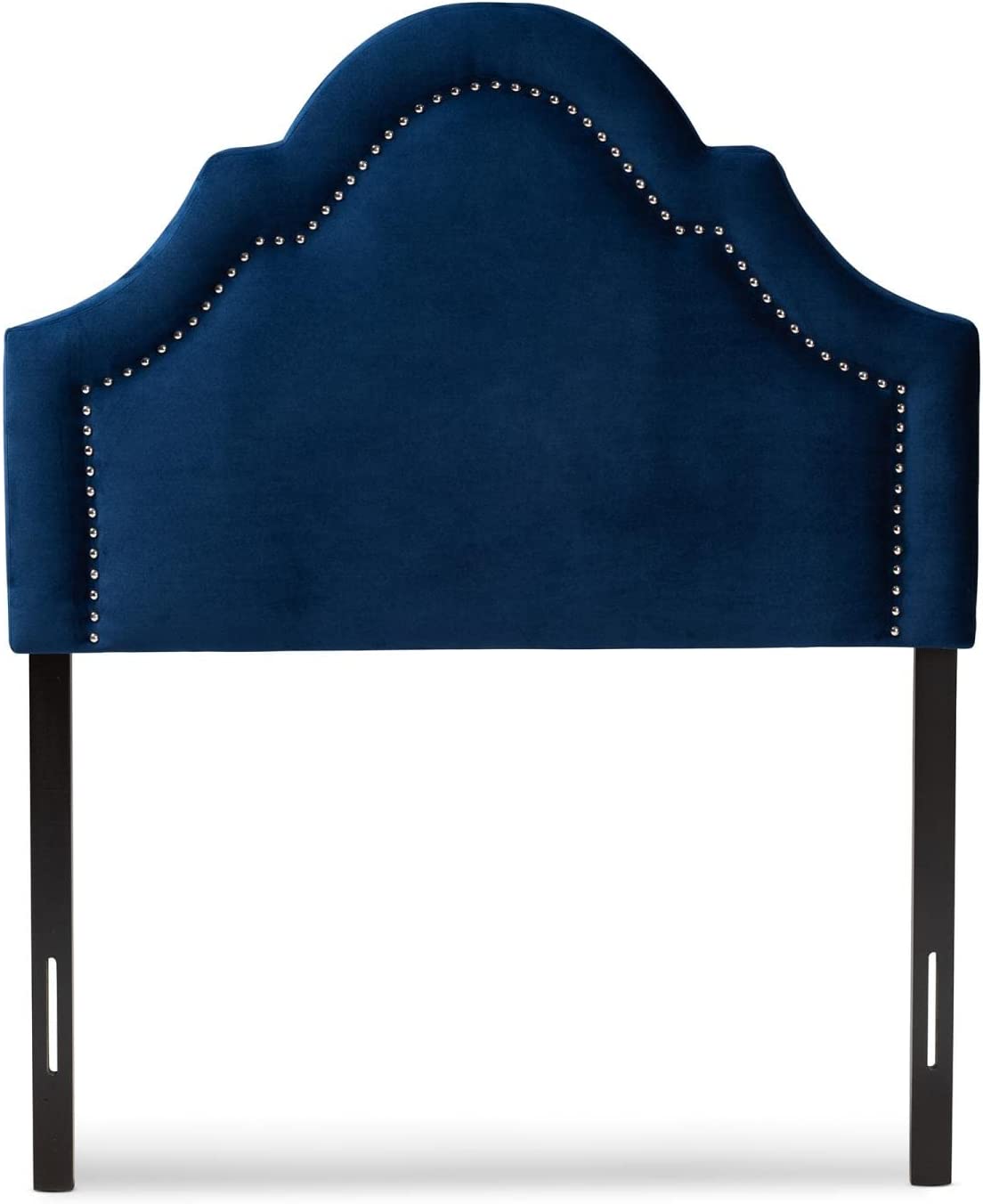 Baxton Studio Rita Modern and Contemporary Navy Blue Velvet Fabric Upholstered Twin Size Headboard