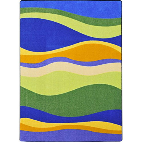 Joy Carpets 1893D Riding Waves Childrens Rugs, D, Multicolor